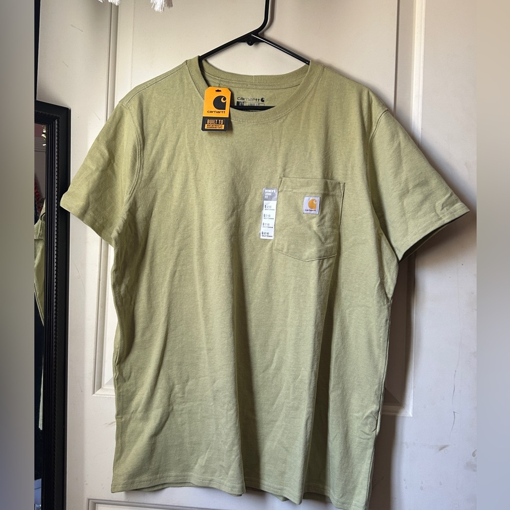 Carhartt Women Lime Green Pocket T-Shirt
